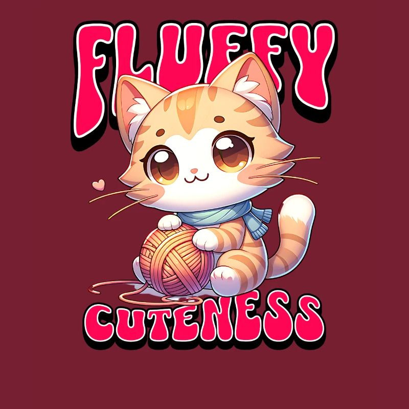 Mignon moelleux - Conception de chat mignon