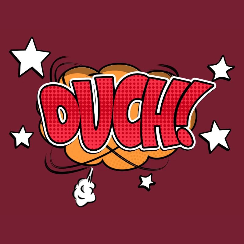 Ouch! Comic Style Bubble Graffiti Lettering