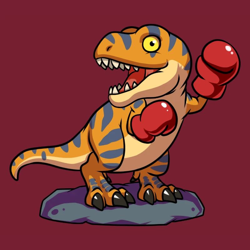 Cooler Boxer T-Rex Dinosaurier