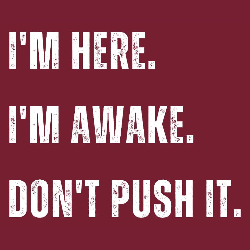 Im Here Im Awake Dont Push It