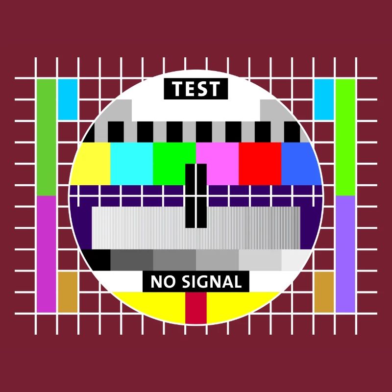 Test Image Television Screen End of Broadcast Display