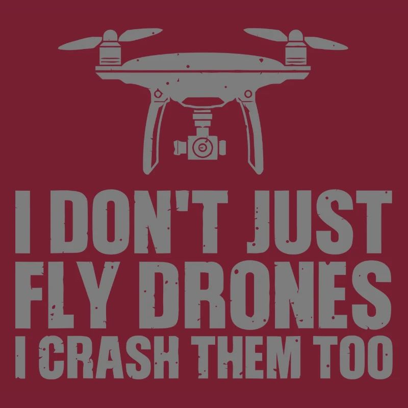 Drone with Humorous Crash Message