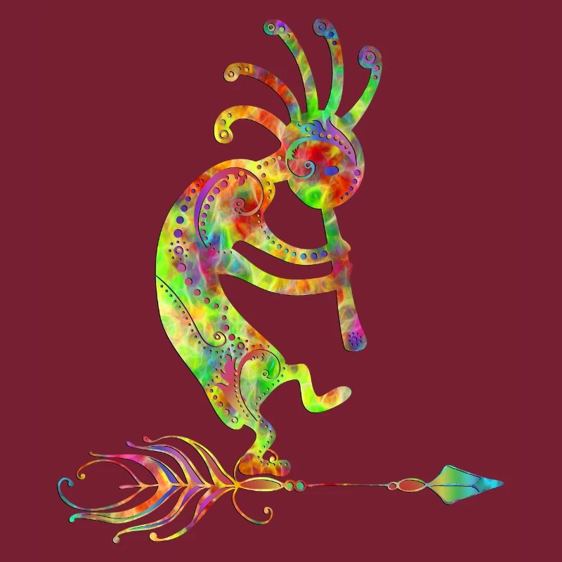 Native American Kokopelli With Feather 1