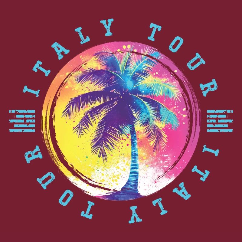 Italy Tour Palm Trees Multicolored
