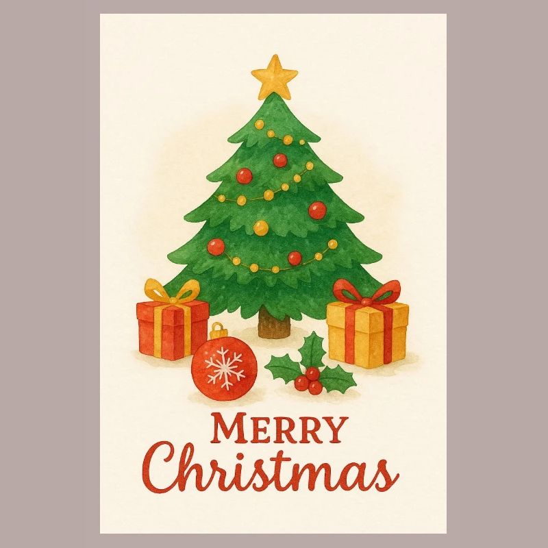 Weihnachtsbaum mit Geschenken