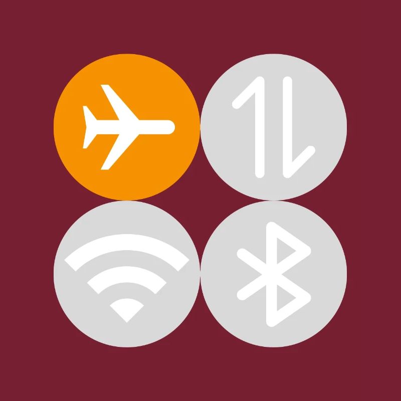 Mode avion du menu rapide