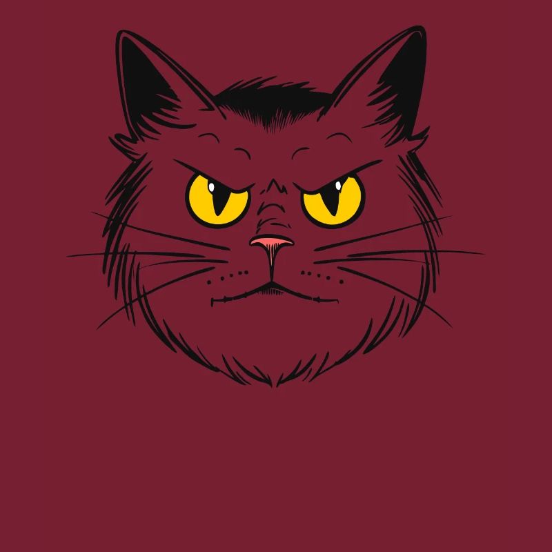 Chat de dessin animé effrayant