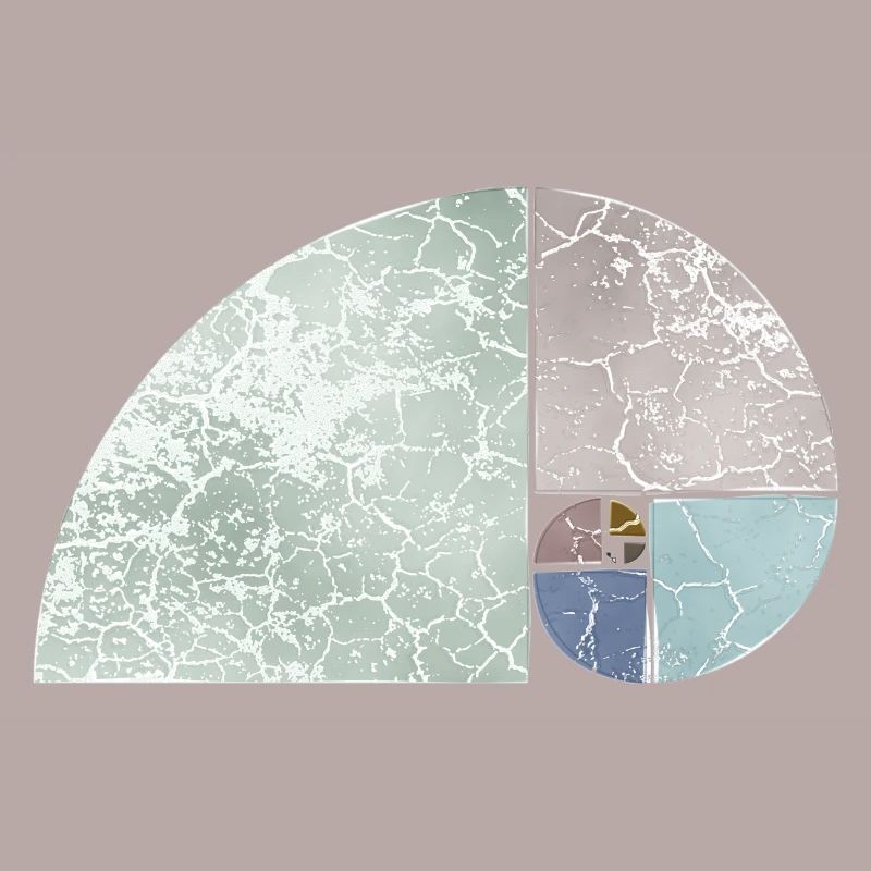 Fibonacci Spiral Sequence - Light Colored 1