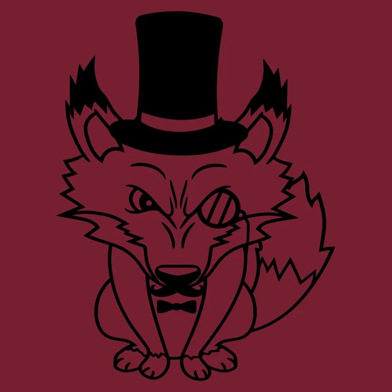 Fox Red Fox Sir Mr. Top Hat Monocle Glasses
