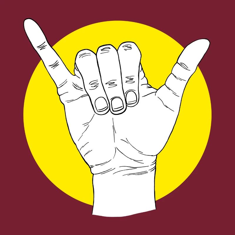 Stay relaxed surfer - surfer greeting - hand gesture