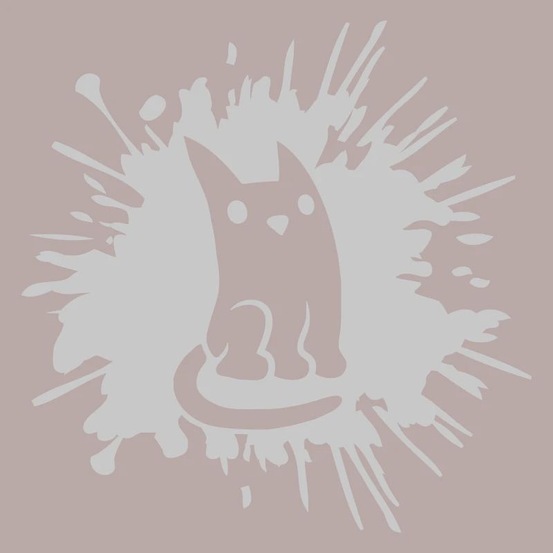 Comic Drops Cat Éclaboussures de couleur