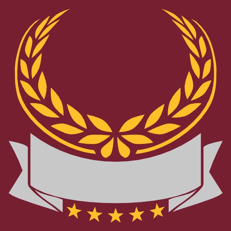 Banner Laurel Wreath Stars Empty
