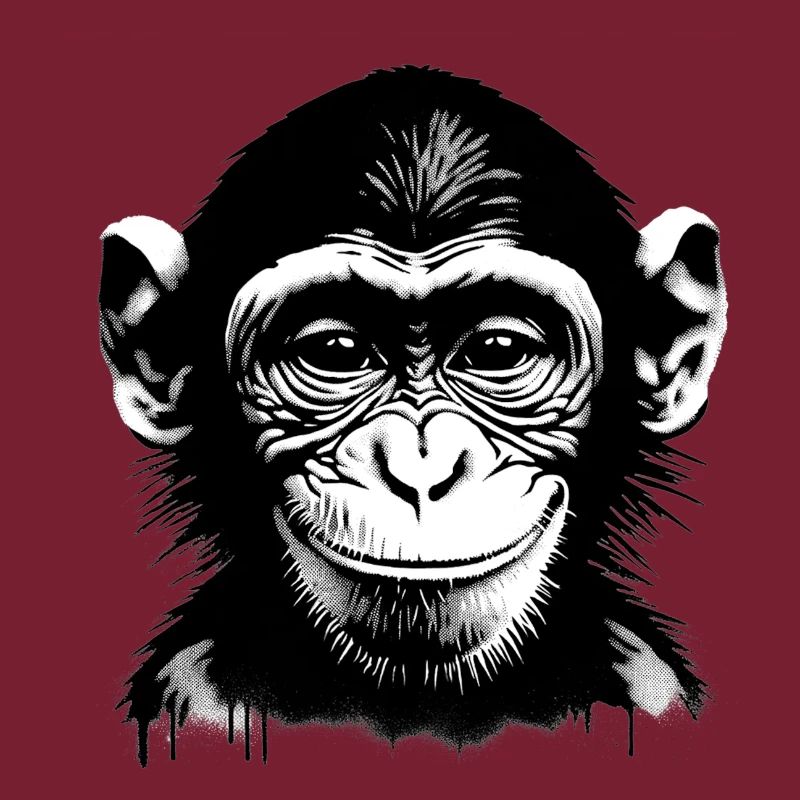 Grinning monkey face
