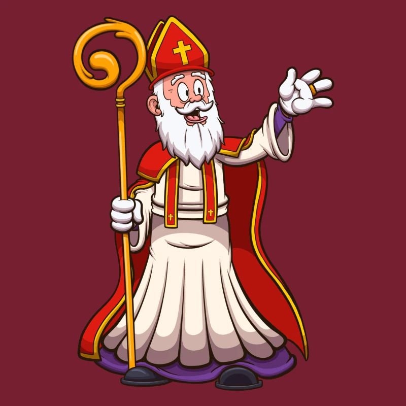 Saint Nicolas agitant la main