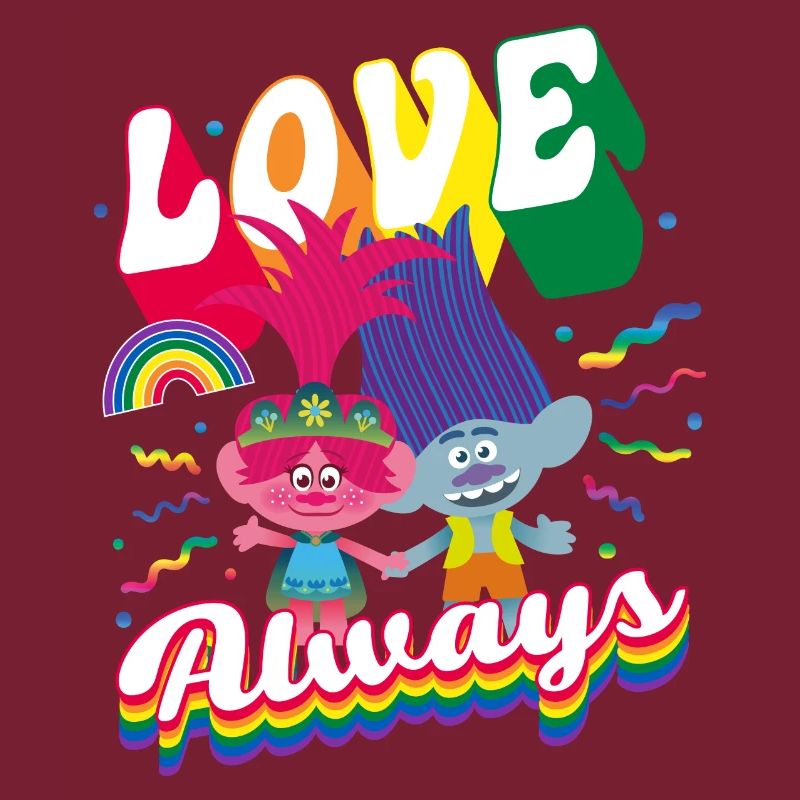 Trolls Love Always Regenbogen Farben