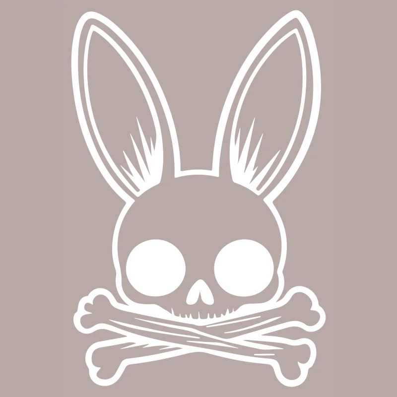 Bunny Funny Easter Skull