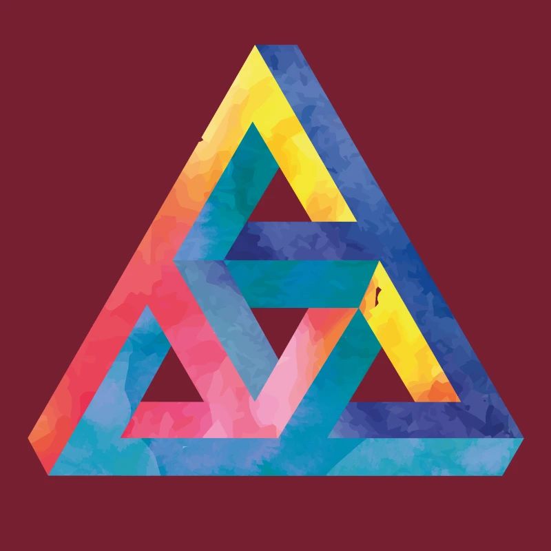 Optical illusion triangle Escher