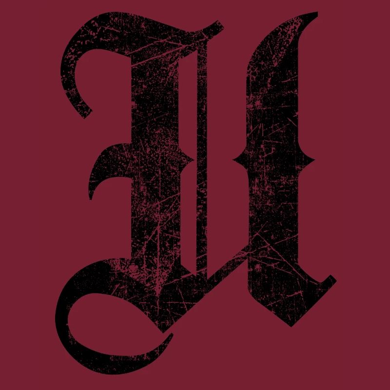 Tshirt alphabet initial U