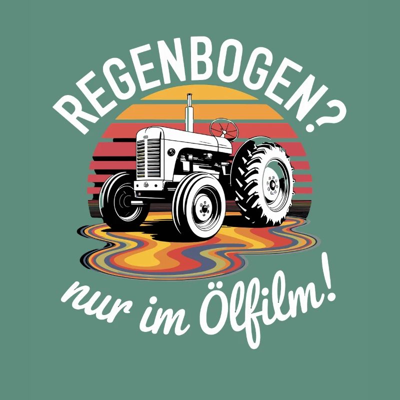  Regenbogen Nur Im Ölfilm Traktor Oldtimer