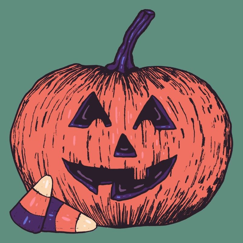 Kürbis mit Candy (Dunkel)