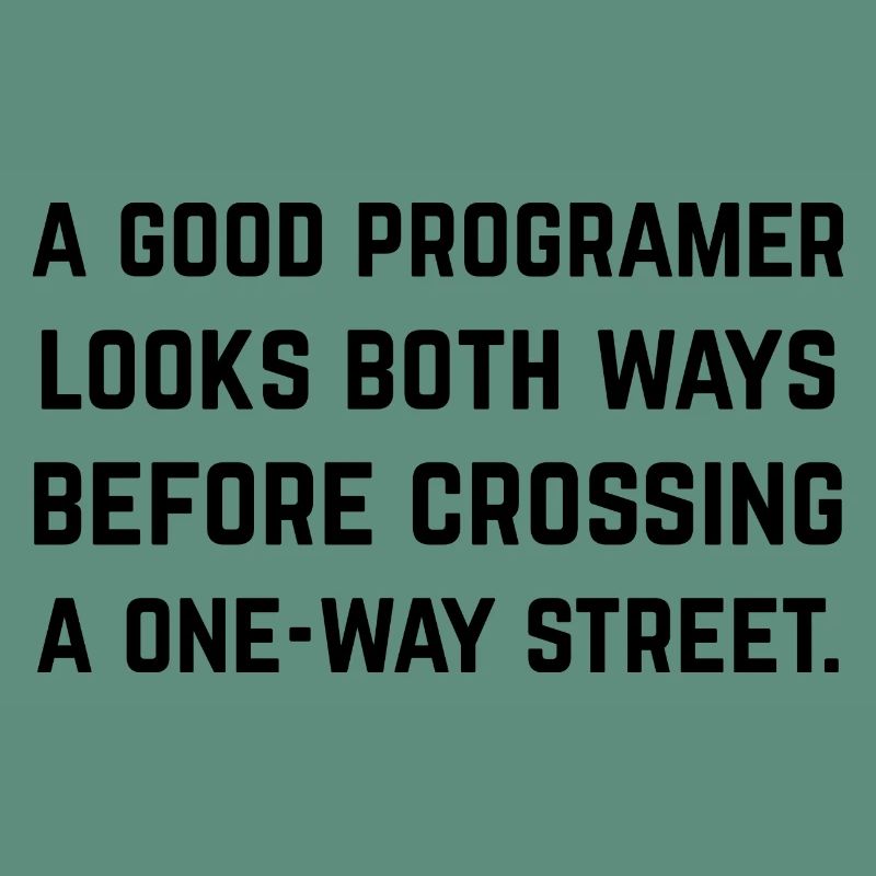 A good programmer looks from 2 sides