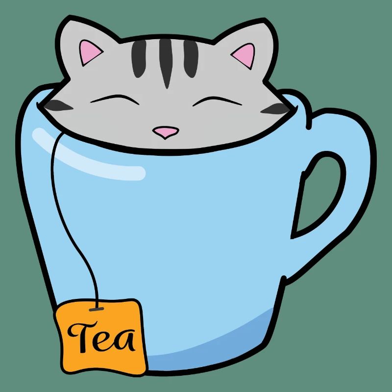 Tasse de thé chat