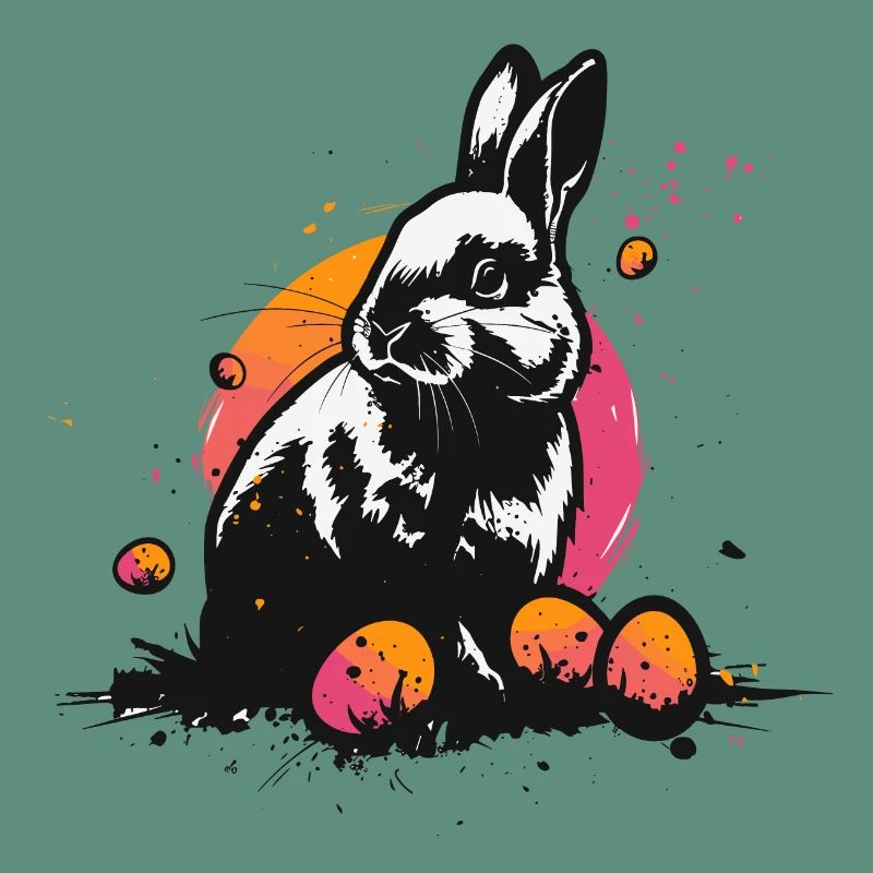 Bunny in black at Easter