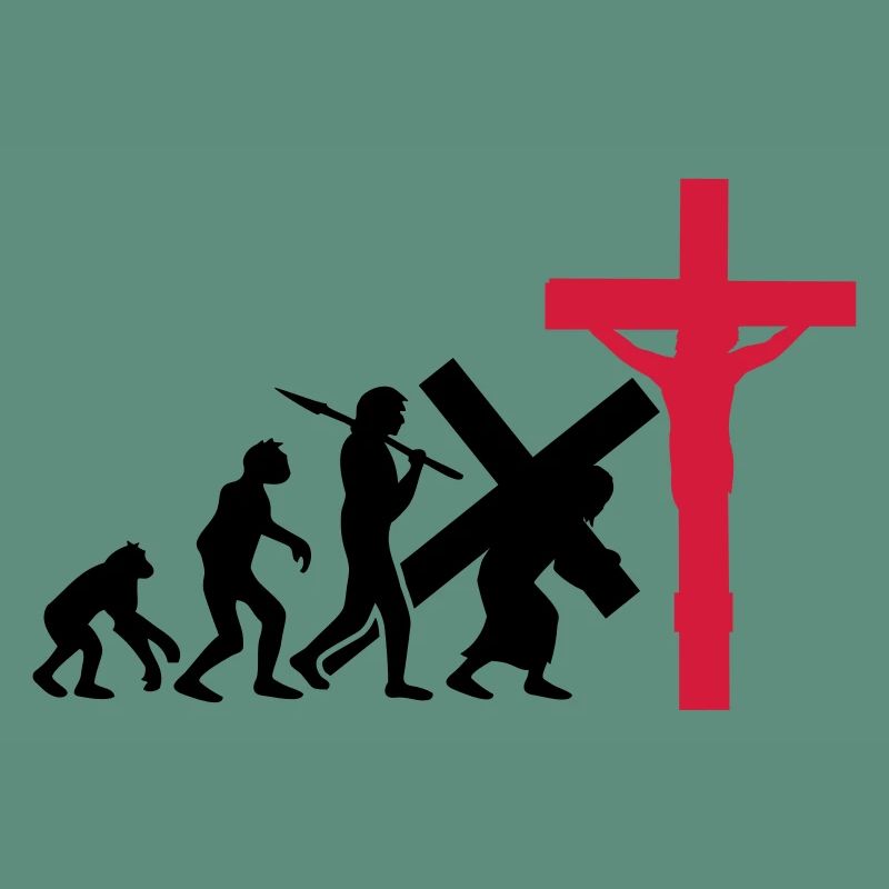 evolution mensch jesus christus glauben kreuz kreu