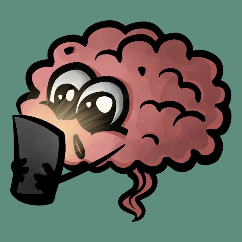 Brain Cell Phone Addiction Gift Idea - Dopamine Addicted