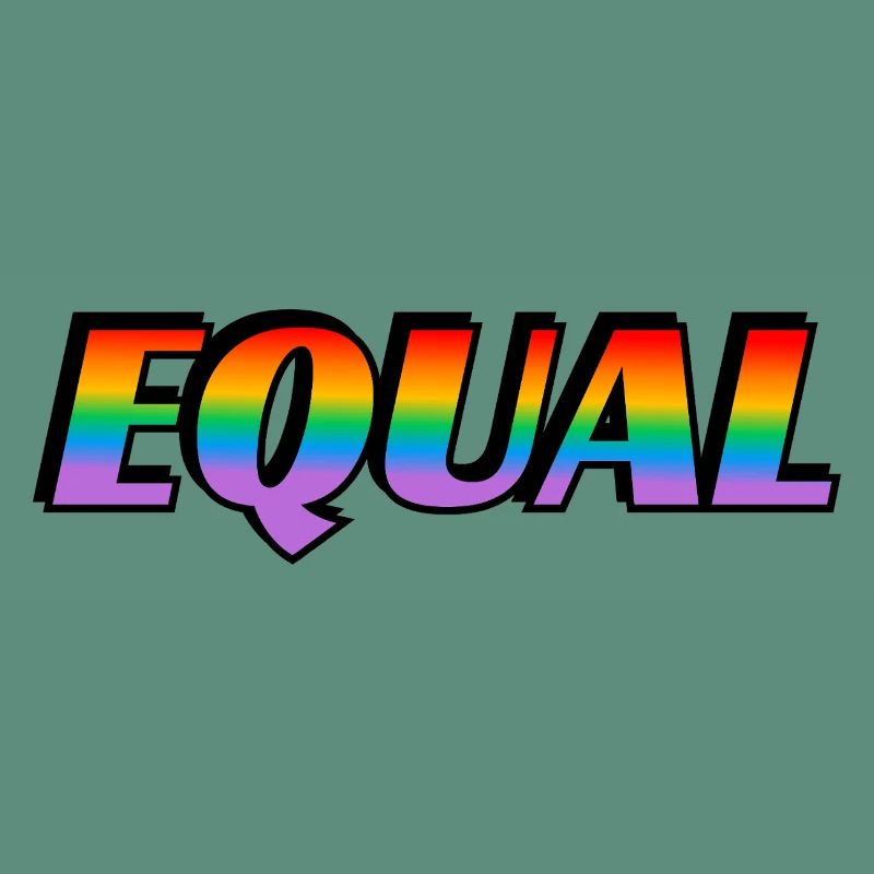 Regenbogen-Text EQUAL LGBT Pride Month