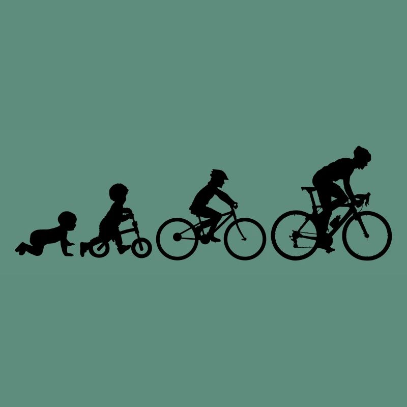 Cyclist Evolution Bicycle Biker Cyclist
