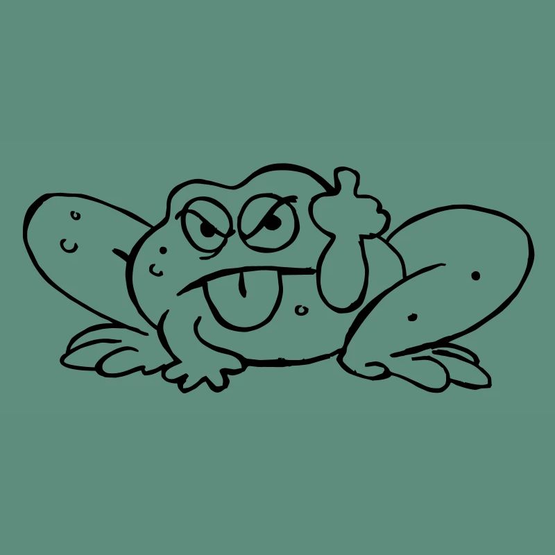 Crapeaud pulls the tongue