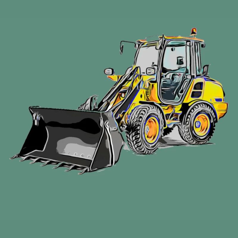 Wheel loader medium Colored Wheel loader Shovel loader