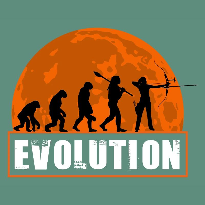 Archy Evolution Hunter Silhouette Rétro Vintage