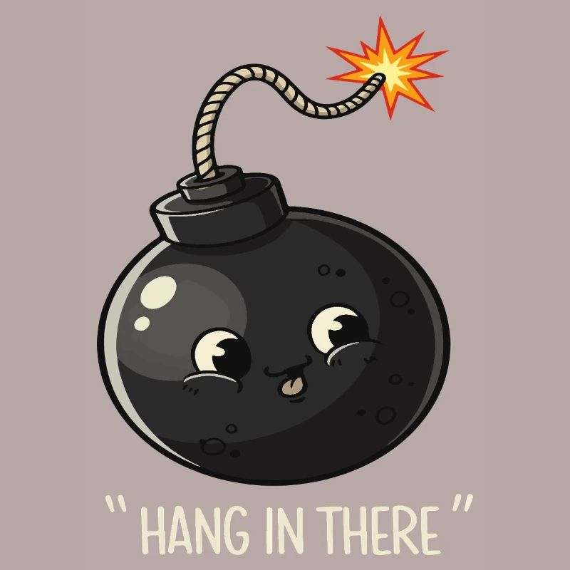 Kawaii Exploding Bomb Comic Design