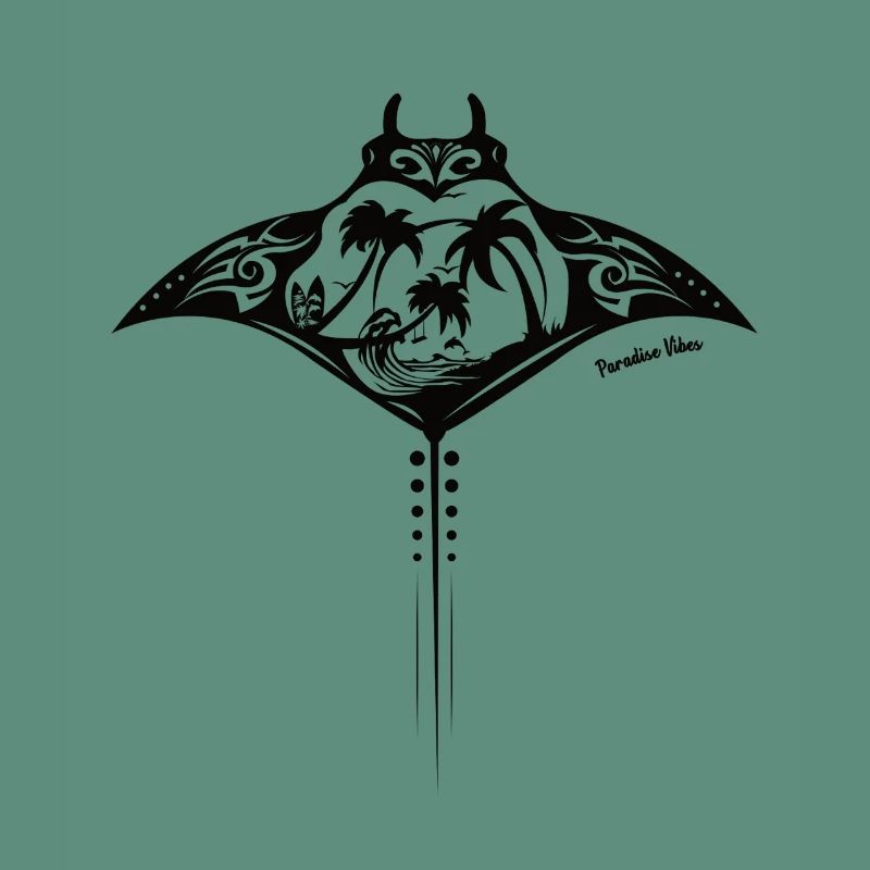 Manta Ray, Devil Ray, Tribal, Vacation, Beach