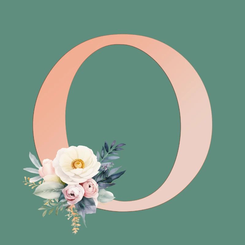 O Monogram, Floral, Boho