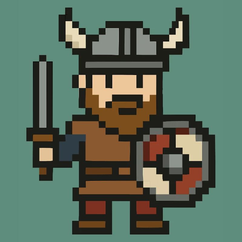 wikinger comic pixel