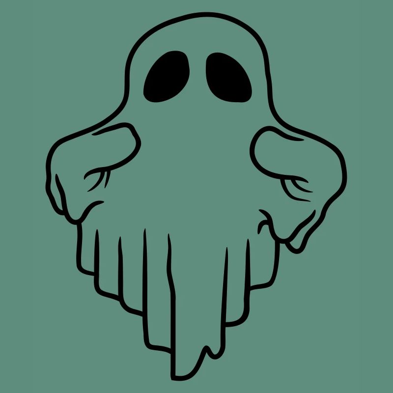 Comic funny floating ghost