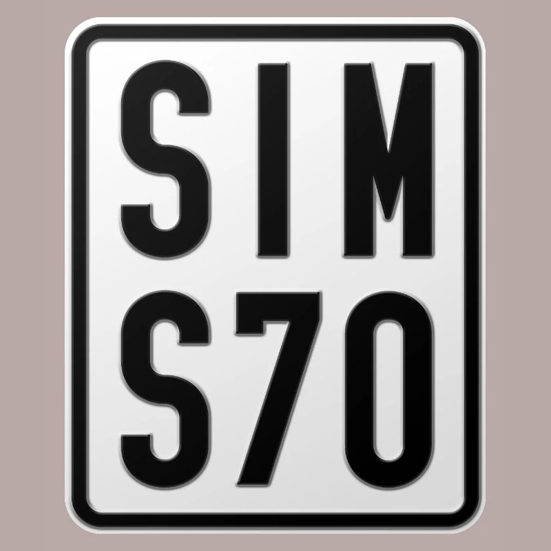 Plaque d’immatriculation du cyclomoteur Simson S70