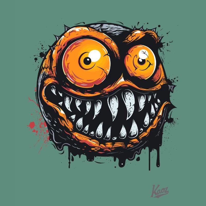 What a cool, crazy monster face