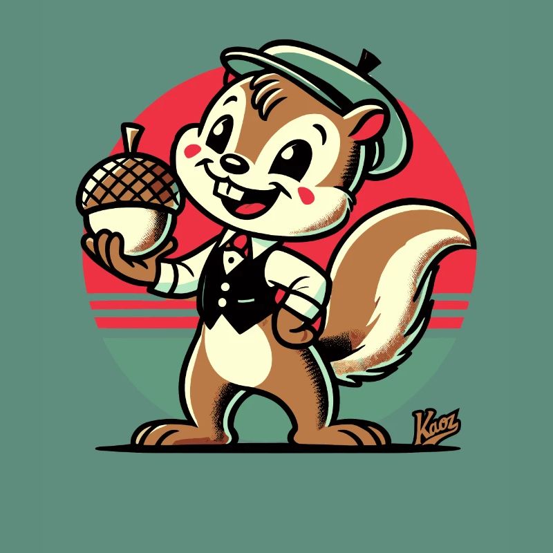 Squirrel with hazelnut