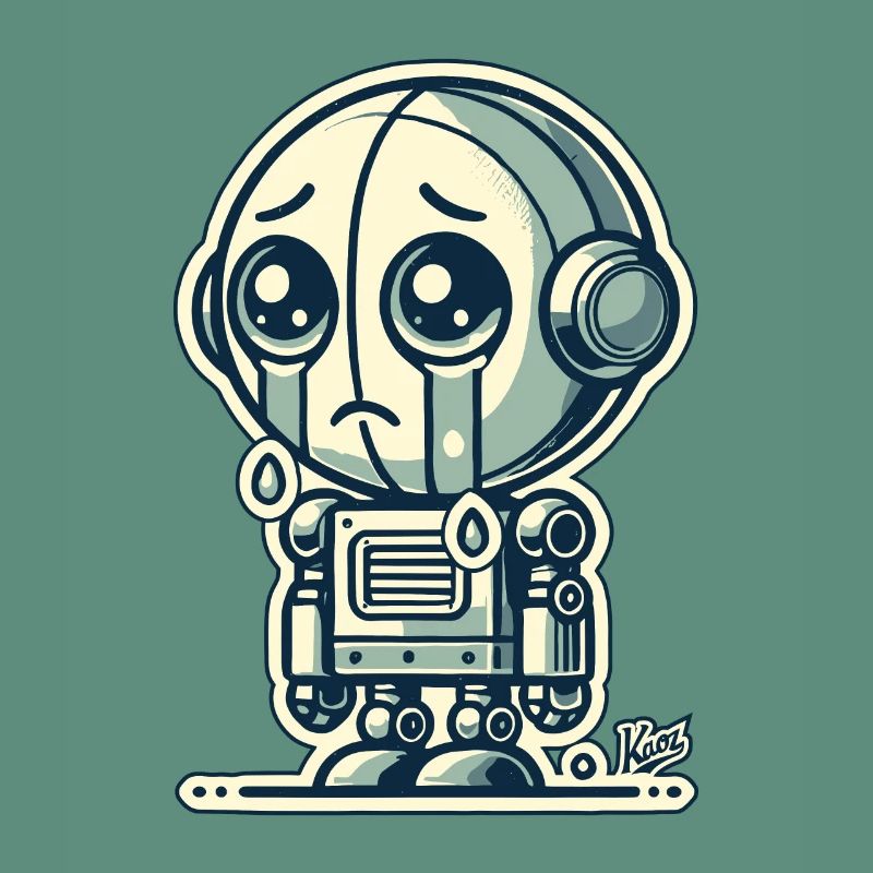 Alles wird gut, kleiner trauriger Roboter