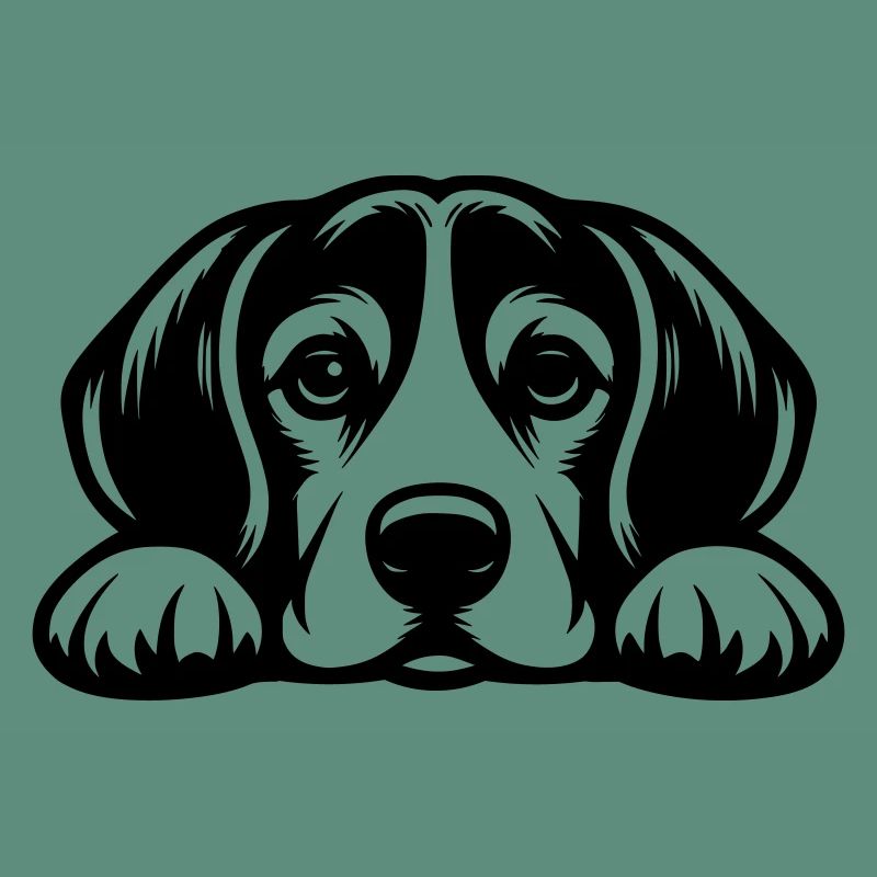 Lying Beagle Vector Design