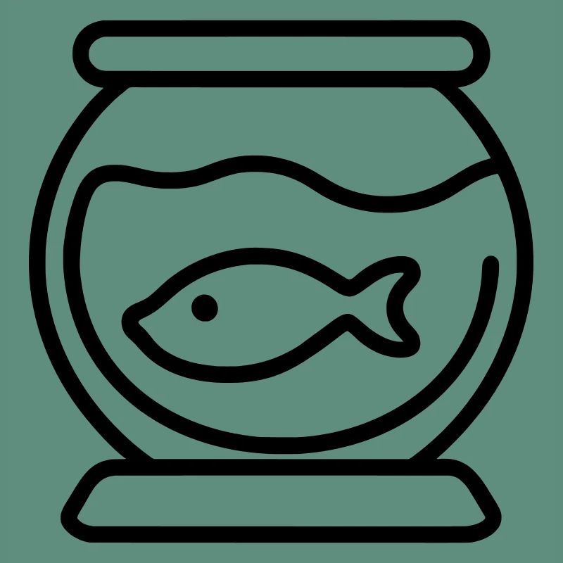 Icône de poisson - Conception de contour noir simple