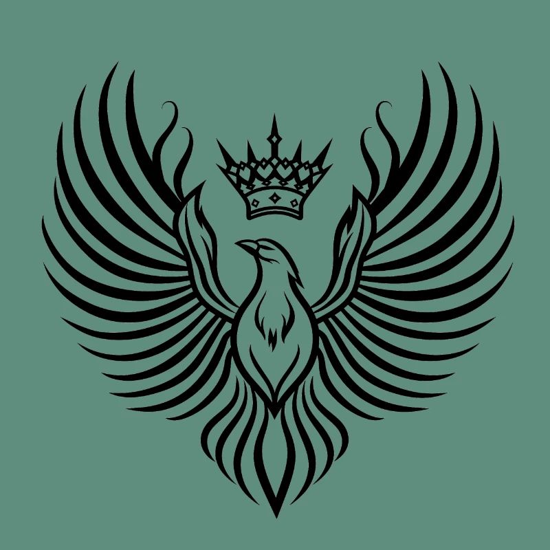 Phoenix mit schwebender Krone