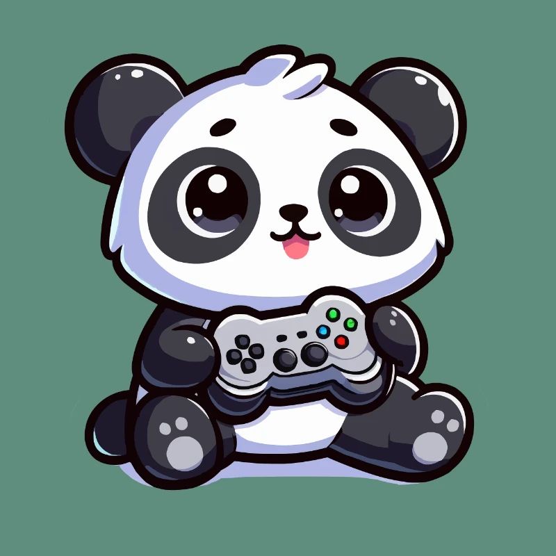 Cute Panda with Controller