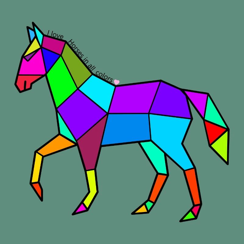 pferd polygon bunt