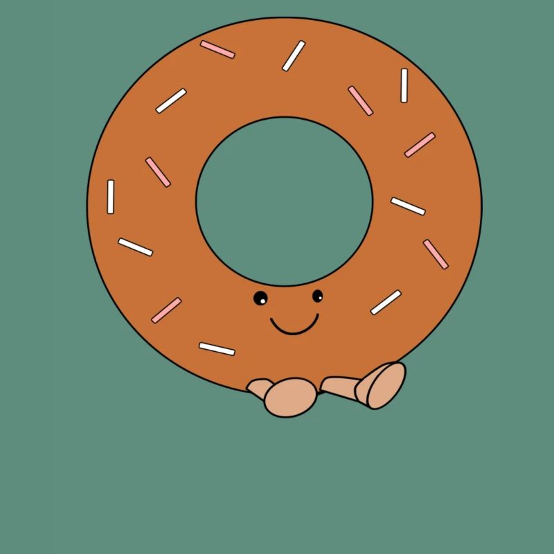 Beignet de dessin animé mignon