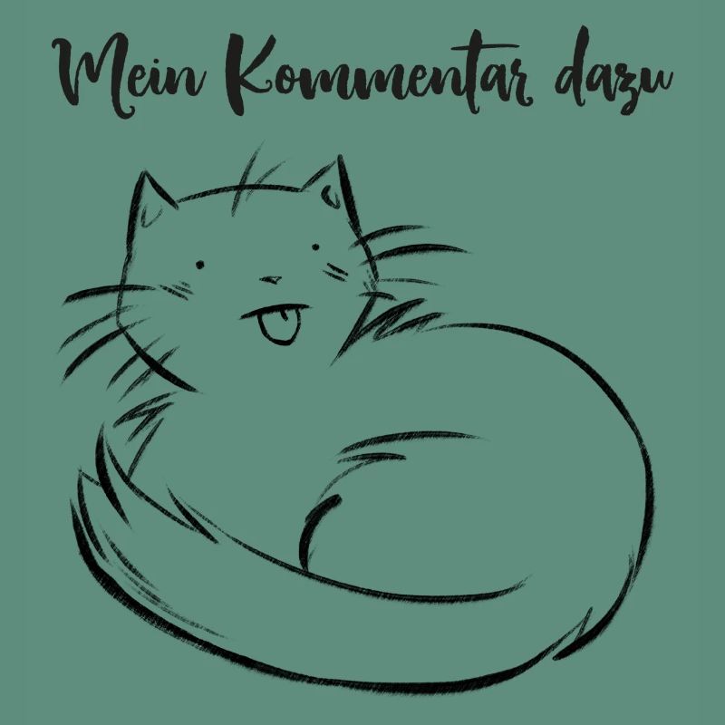 Chat - Mon commentaire - noir